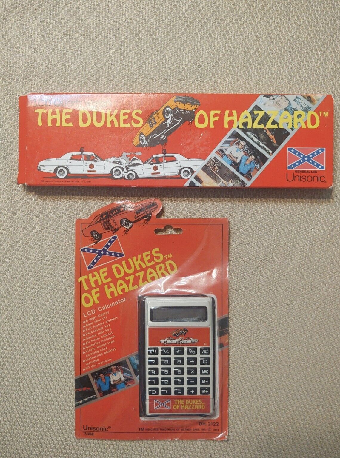 The Dukes of Hazzard LCD Calculator and LCD Quartz Watch Без бренда
