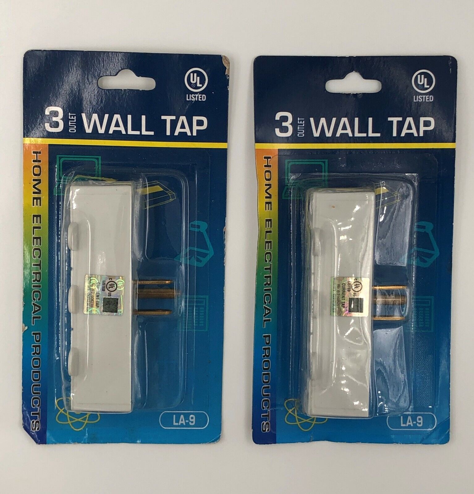 3 Way Outlet Wall Tap LA-9 UL Listed Powtech PT7803BB
