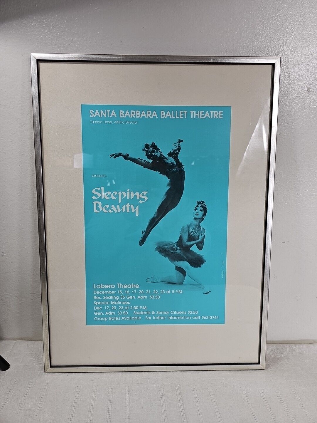 Vintage Poster SANTA BARBARA BALLET THEATRE Tamara Usher, Sleeping Beauty  Без бренда