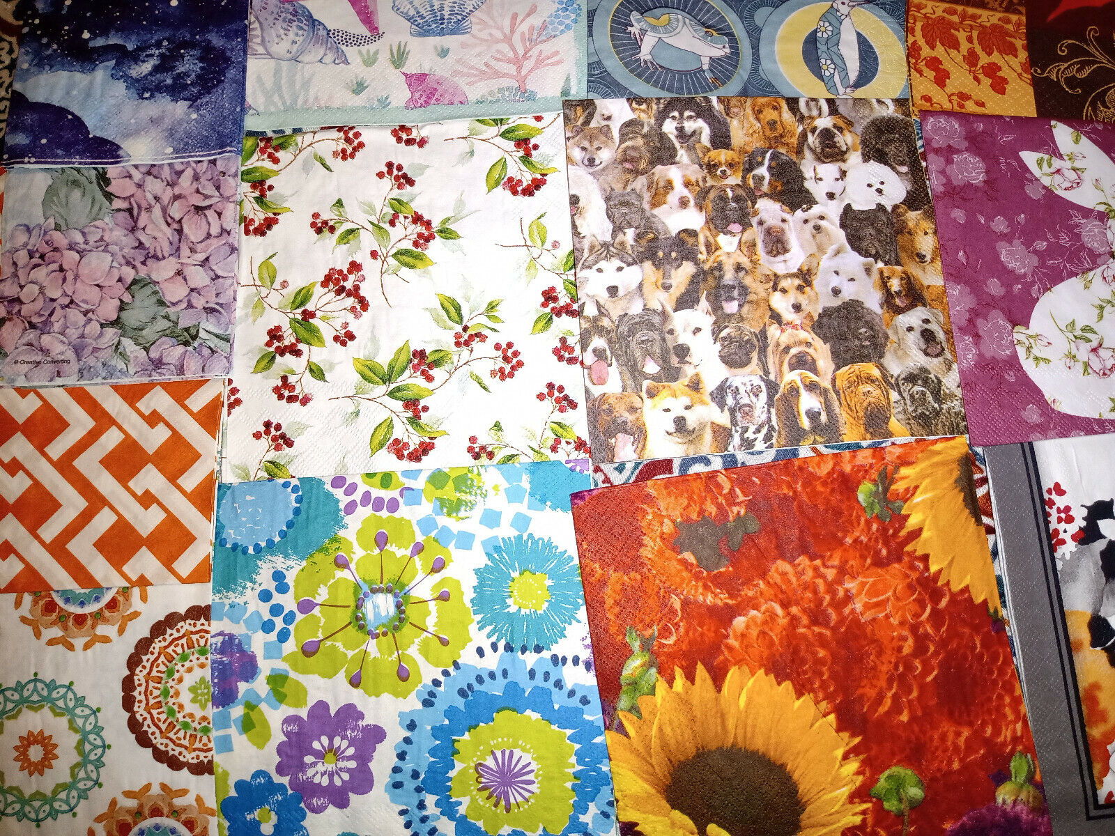 64 MEGA LOT BACKGROUNDS & PATTERNS LOT SET MIXED Paper Napkins Decoupage Crafts Без бренда - фотография #7