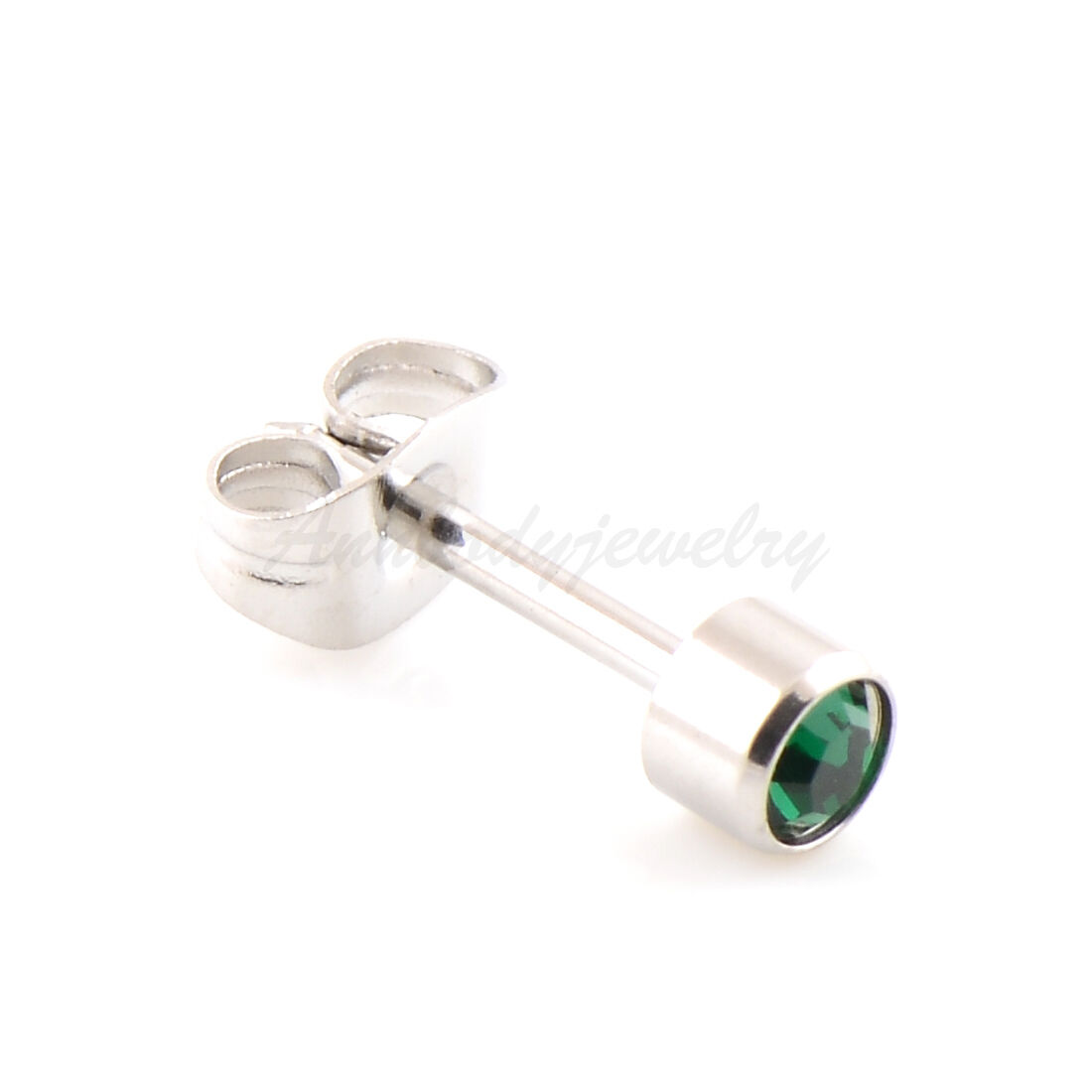 6 Pairs 16g 316L Steel Crystal Birthstone Ear Stud Earring Piercing Color Mixed Body jewelry - фотография #3