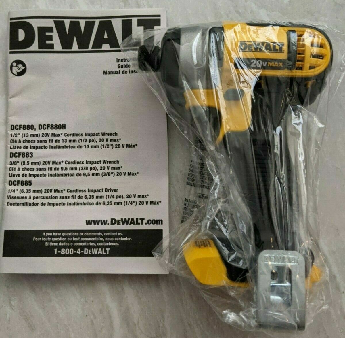 NEW!!! DEWALT DCF885B 20V 1/4 in. Impact Driver - Black/Yellow (Tool Only) DEWALT DCF885B - фотография #6