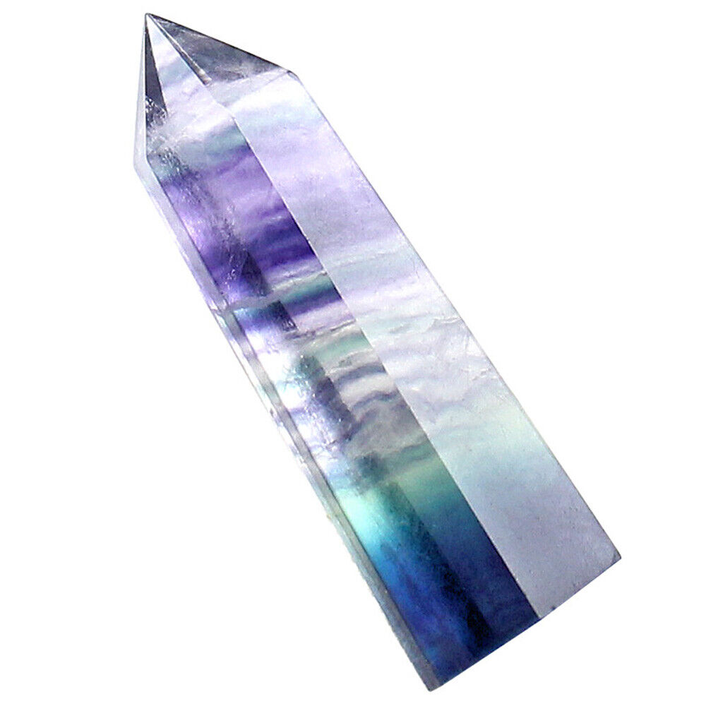 5PCS Rare Natural Rock Fluorite Quartz Crystal Stone Point Healing Wand Obelisk Unbranded Does not apply - фотография #6