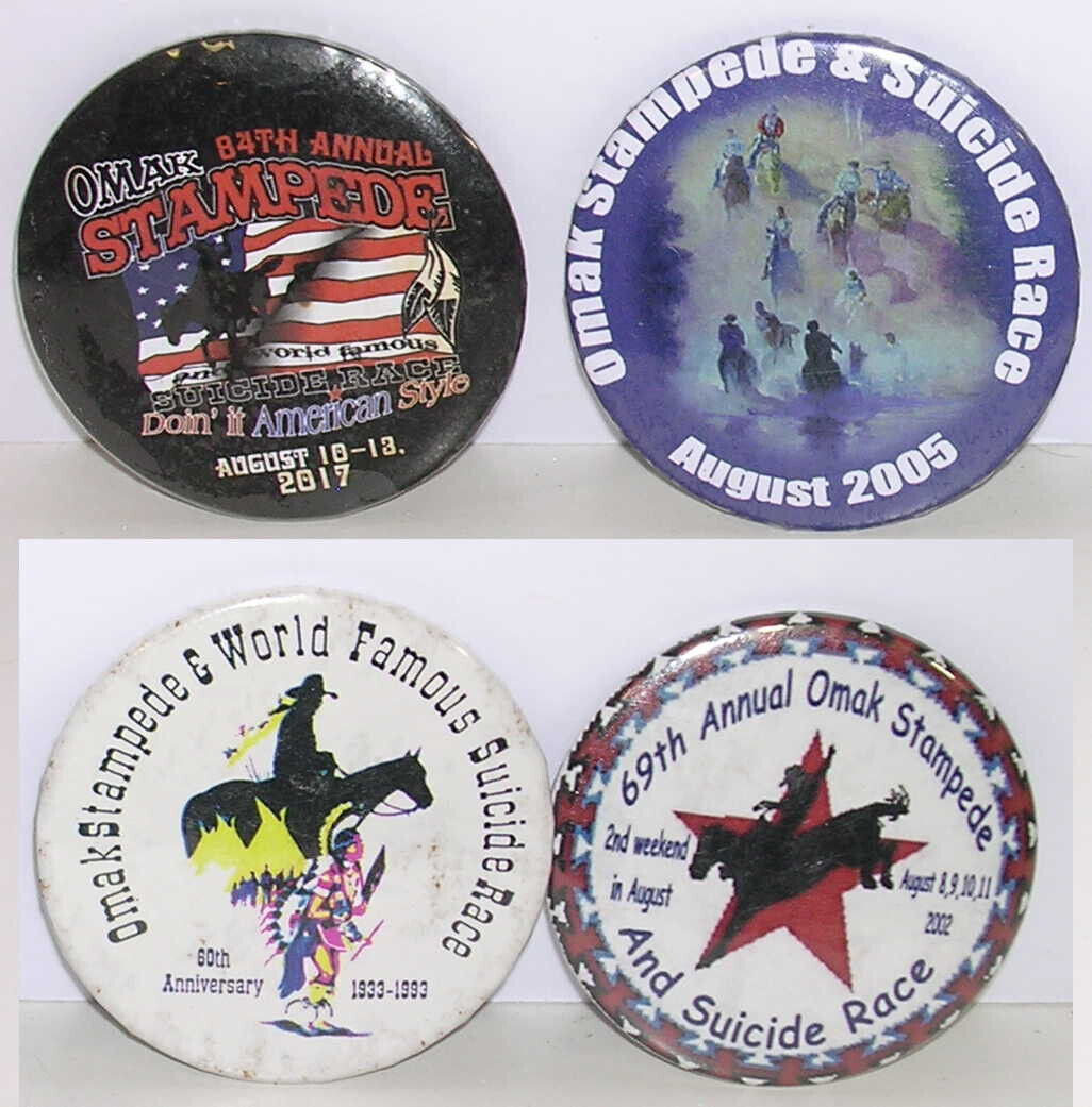 Omak Stampede Suicide Race Cowboy Rodeo WA Pin Button'93 2002 2005 2013 2017 LOT Без бренда