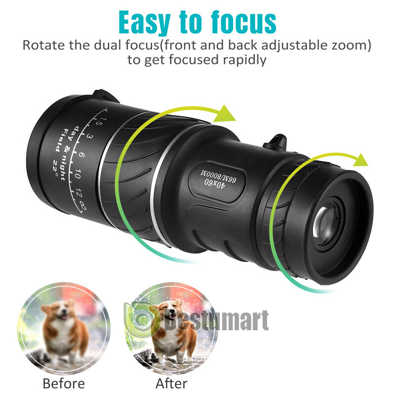 2x Day/Night Monocular 40X60 Optical Monocular Hunting Camping Hiking Telescope MUCH Does not apply - фотография #9