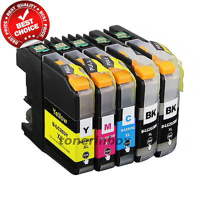 5pk LC-203 LC203 XL Ink Combo For Brother MFC-J460dw MFC-J480dw MFC-J485dw LC201 Tonerinbox LC203XL, LC-203XL, LC203, LC-203, LC201, LC-201