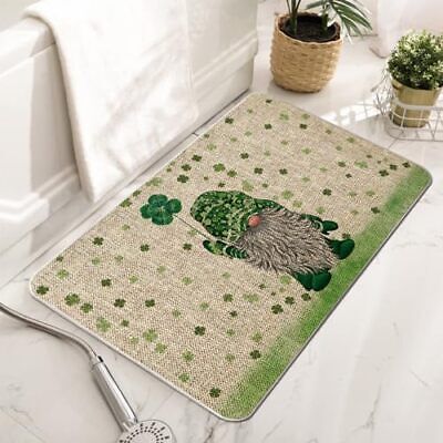  St Patricks Day Door Mat Green Gnome Lucky Sharmrock Rug Farmhouse Kitchen  Does not apply Does Not Apply - фотография #4