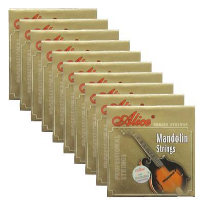 10Sets Alice Mandolin Strings Silver-Plated Copper Alloy Wound EADG  AM03 Alice Does not apply