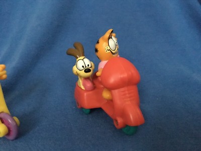 Vtg GARFIELD & ODIE PVC figurines McDonalds 1988 Lot of 2 Sunday Comics Scooters Без бренда - фотография #3