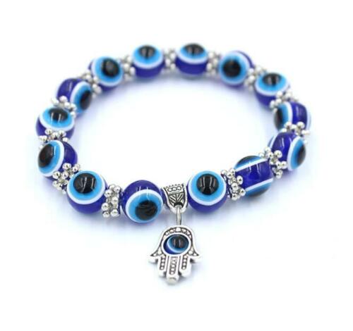 Turkish Blue Evil Eye Lucky Pendant Necklace Bracelet Charm Women Men Jewellery Rinhoo - фотография #2