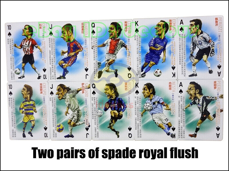 SET(2 Decks)108 cards of World Soccer Stars Cartoon Portraits Playing card/Poker Heihongmeifang Poker - фотография #8