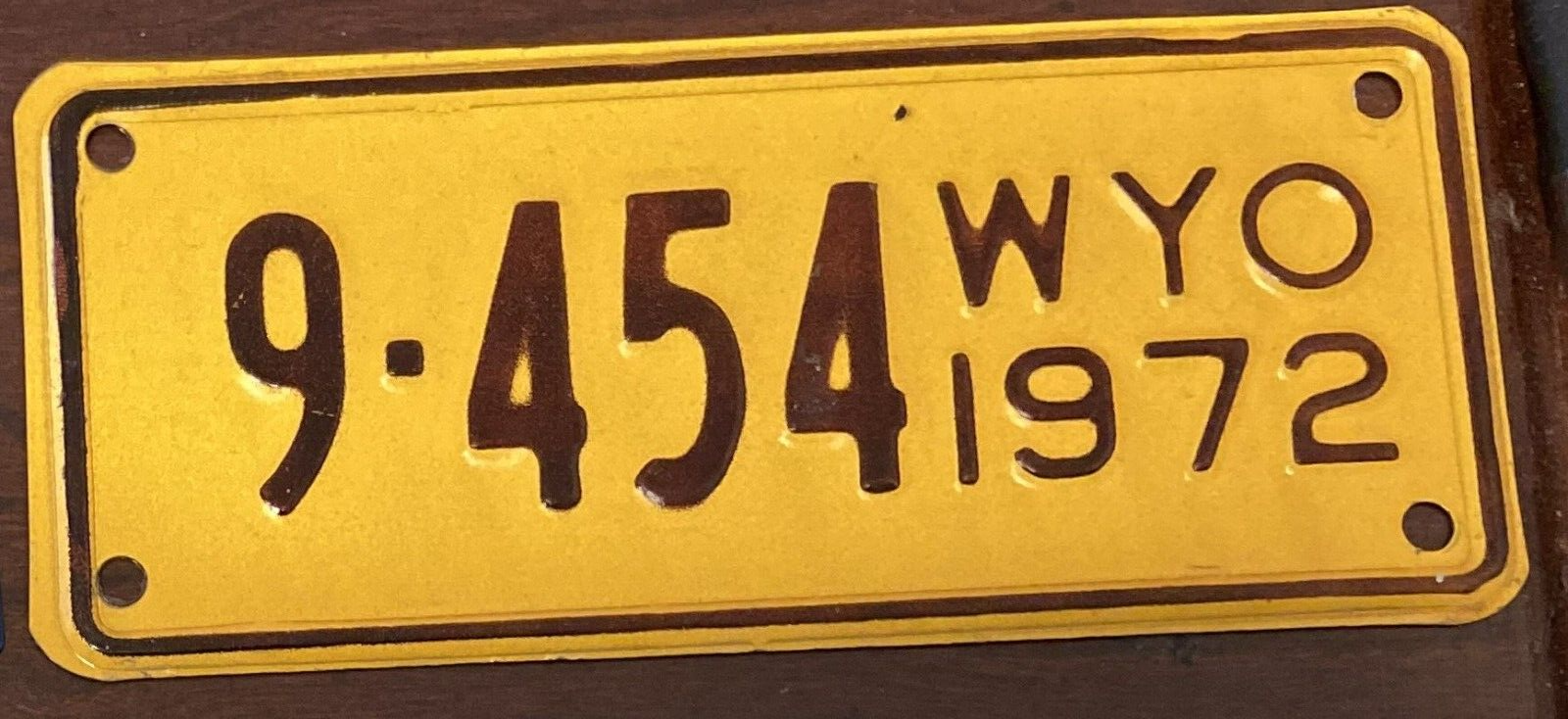 1972 Wyoming Motorcycle License Plate Без бренда
