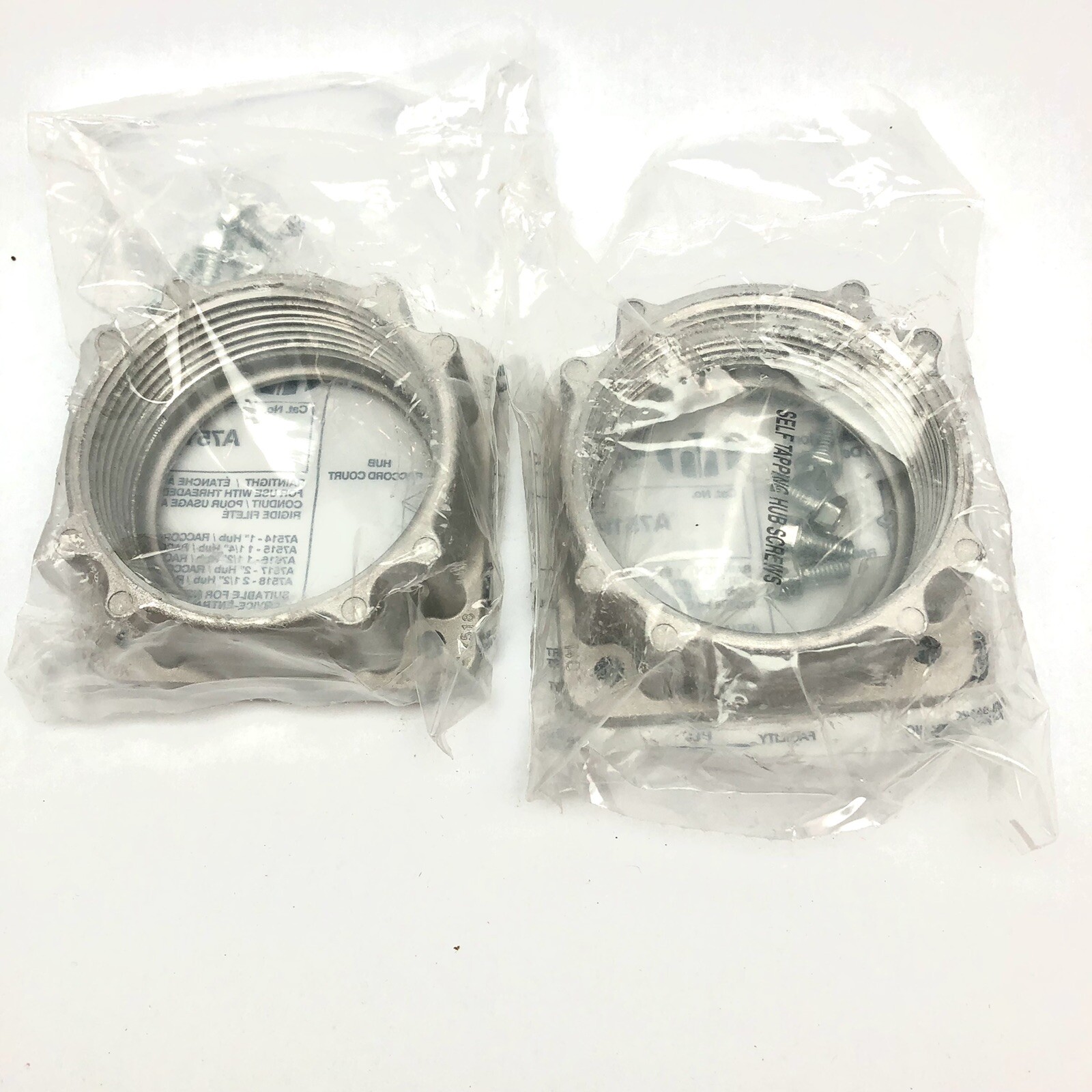 LOT OF 2 MILBANK A75182-1/2" HUB FOR METER SOCKET ALUMINUM MILBANK A7518
