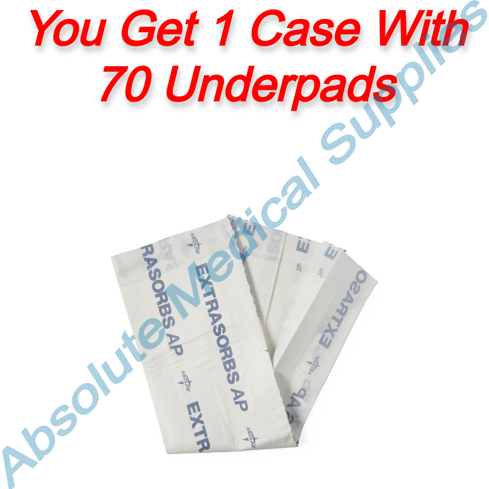 *70-Pack* Medline Ultrasorbs Premium Underpads EXTRASRB3036A Medline EXTRASRB3036A