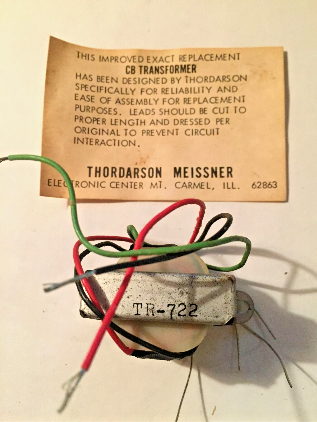 Thordarson TR722 CB Radio Output Modulation for CB COURIER 1001-43 Transformer thordarson TR722 - фотография #3