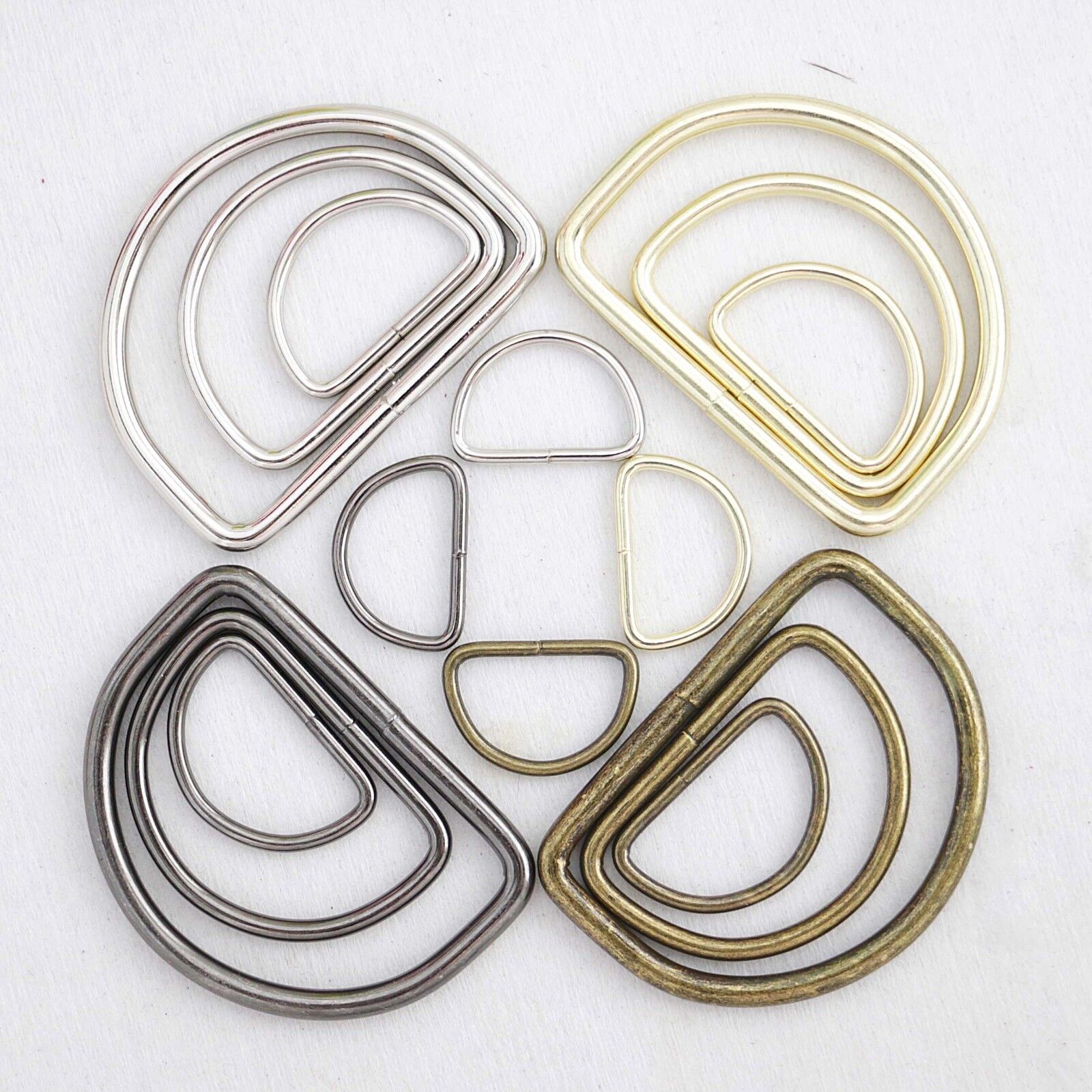 Metal D-Ring Welded ,for straps,purses,bags,Choose quantity Size & color (usa) Fioday Does not apply