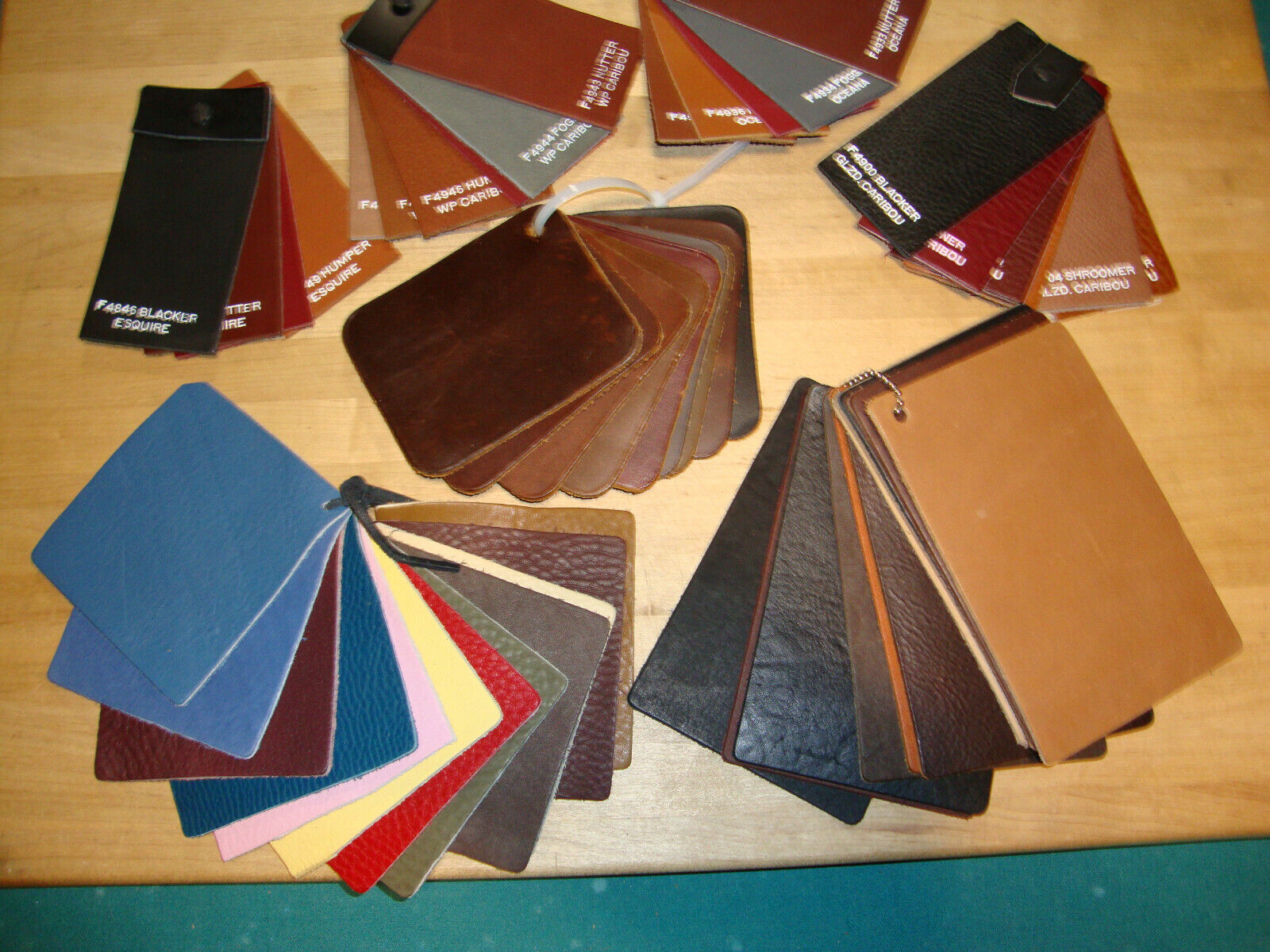 LEATHER Types and colors  (lot of 7 Sample packs All Leather  Mix Lot