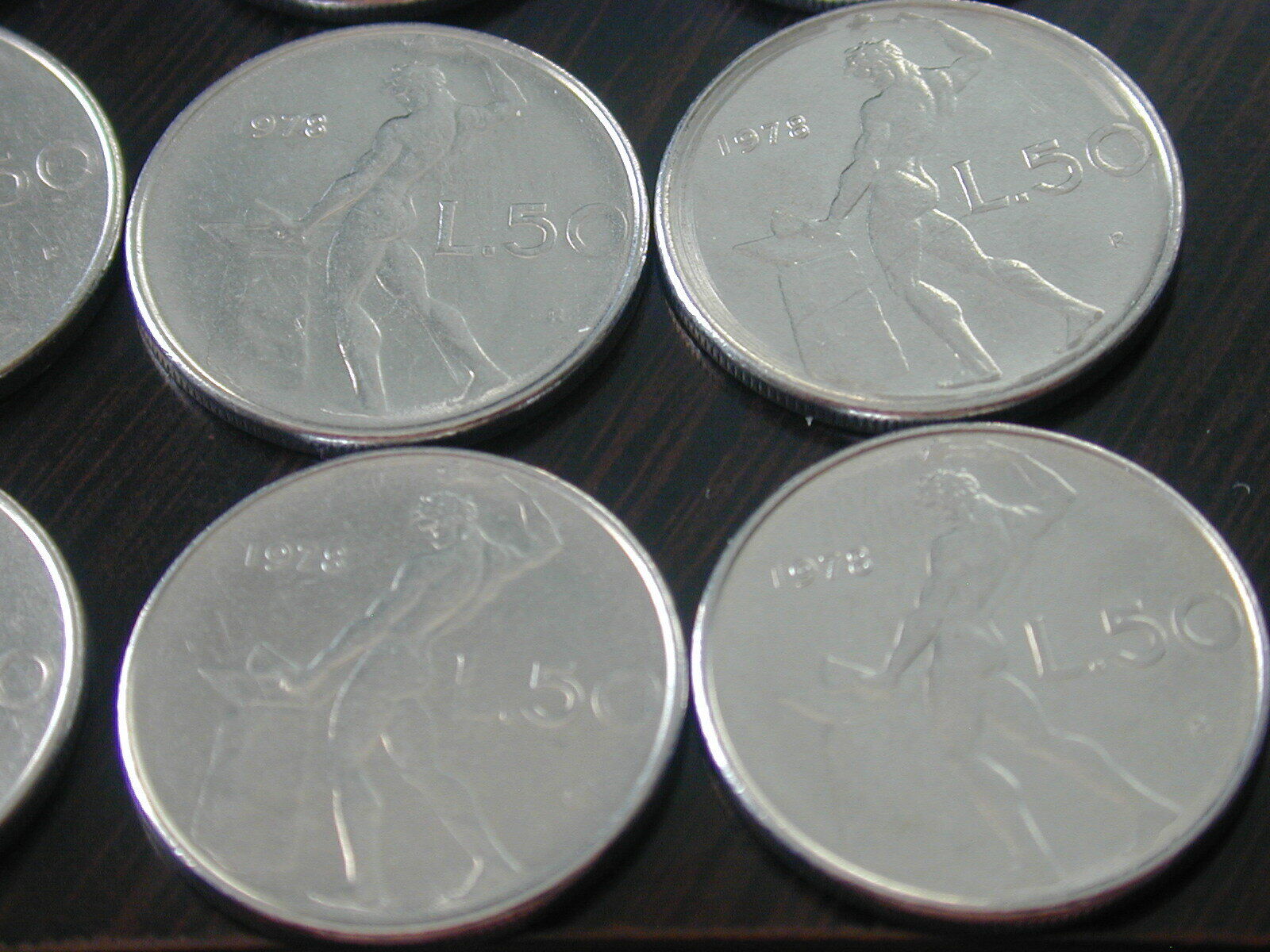ITALY 19 pc Stainless Steel 50 lire 1955-78 KM95 16 pcs and 1 93 KM95a Nice Lot Без бренда - фотография #9