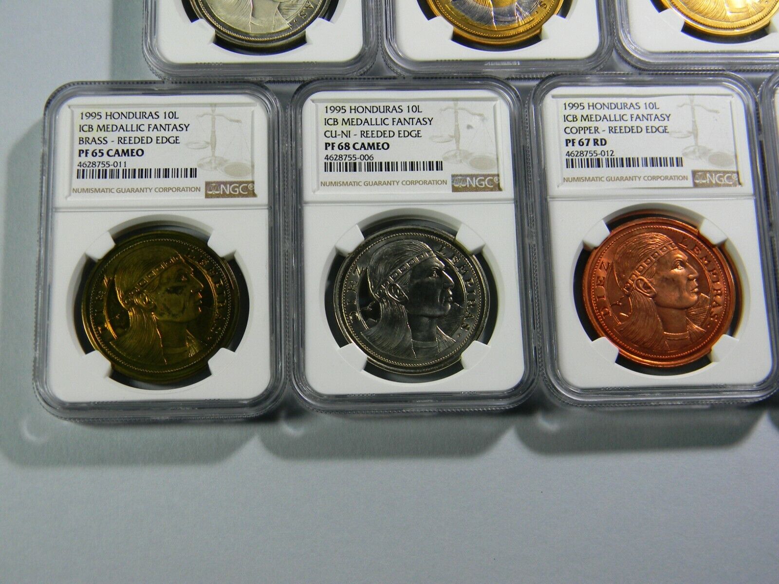 1995 Honduras 10 Lempiras 7 coin Lot NGC Certified  Без бренда - фотография #5