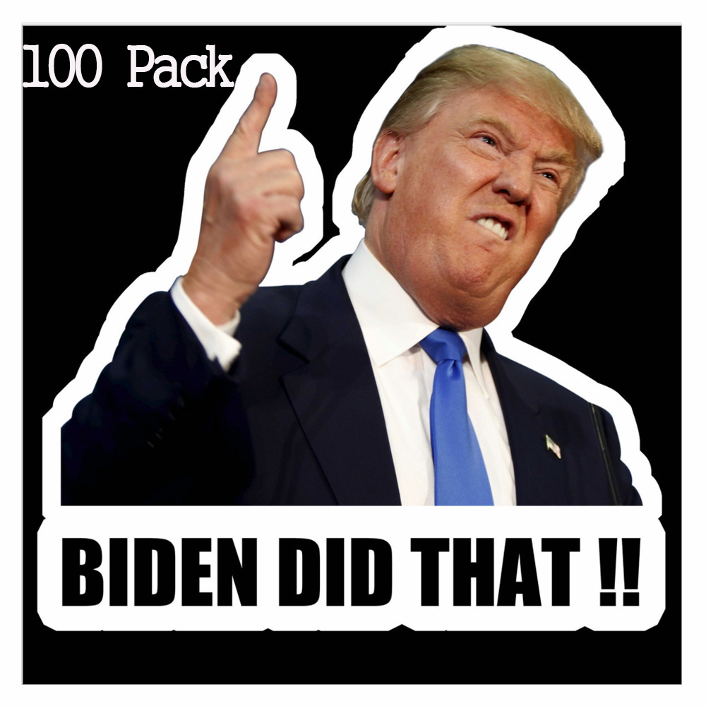 100pcs Trump Joe Biden I DID THAT Sticker Funny Decal Sticker Lot Car Gas Pump Unbranded