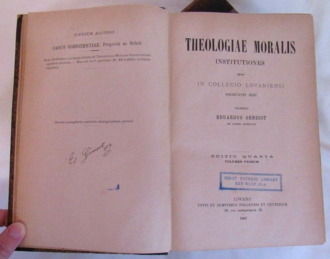 THEOLOGIAE MORALIS Institutiones, VOL. I & II, Eduardus Genicot, 1902, in Latin Без бренда - фотография #4