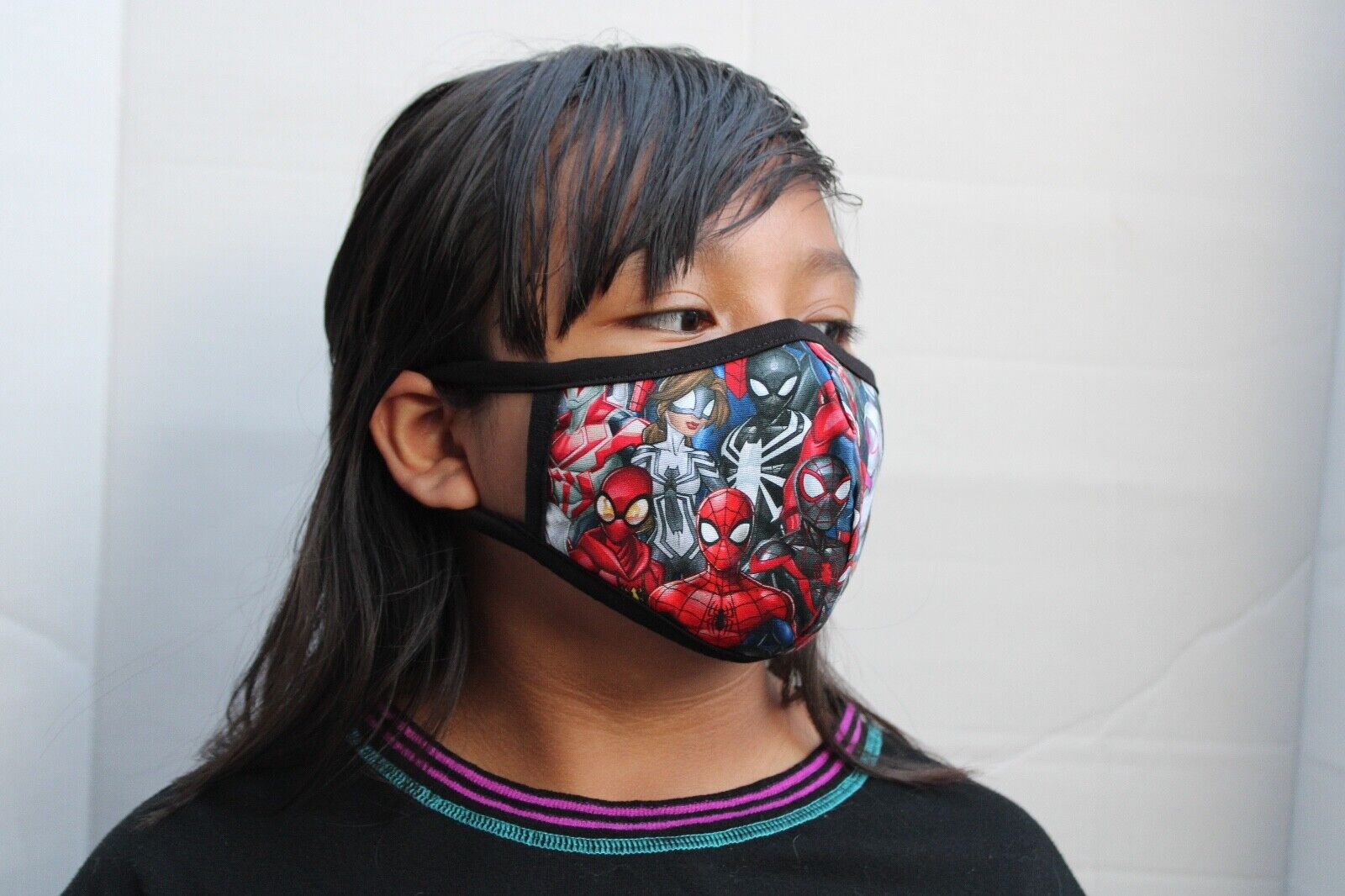 6 FACE MASK FOR KIDS ( 8 TO 12 YEARS OLD) WITH POCKET COTTON FABRIC Handmade - фотография #2