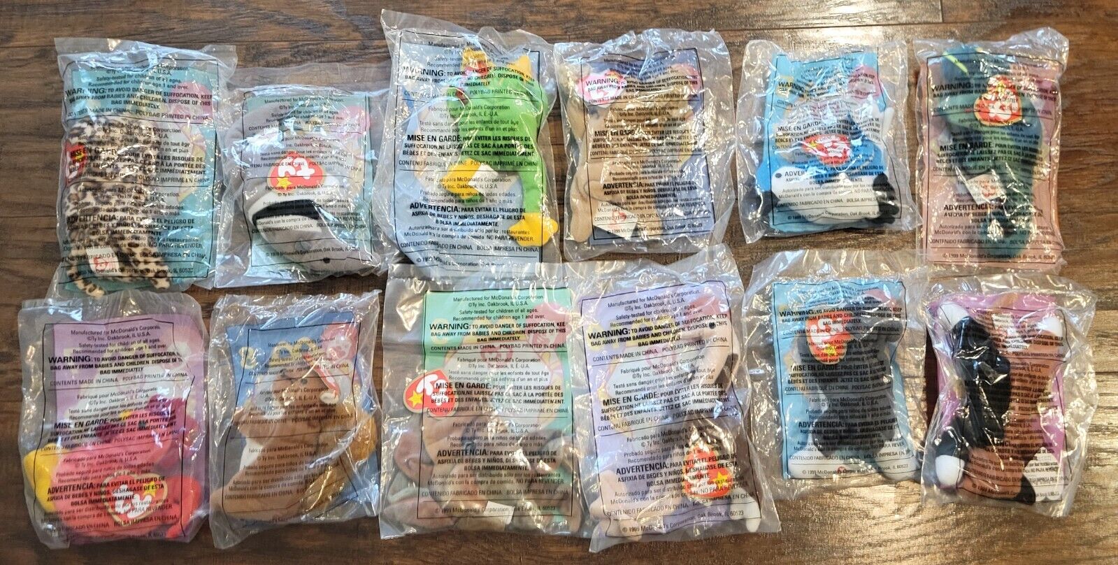 McDonalds Ty Teeny Beanie Babies 1999 12 Perfect Beanies Sealed In Original Bags Ty - фотография #2