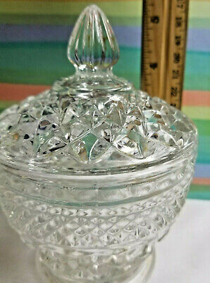 Wexford by Anchor Hocking Set Sugar Bowl/Lid, Creamer, Cranberry Plate Crystal  Wexford n/a - фотография #4