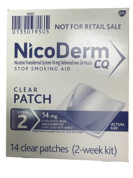 NicoDerm CQ Step 2 Nicotine Patches to Stop Smoking, Clear - 14 Count NicoDerm CQ NOT SPECIFIED