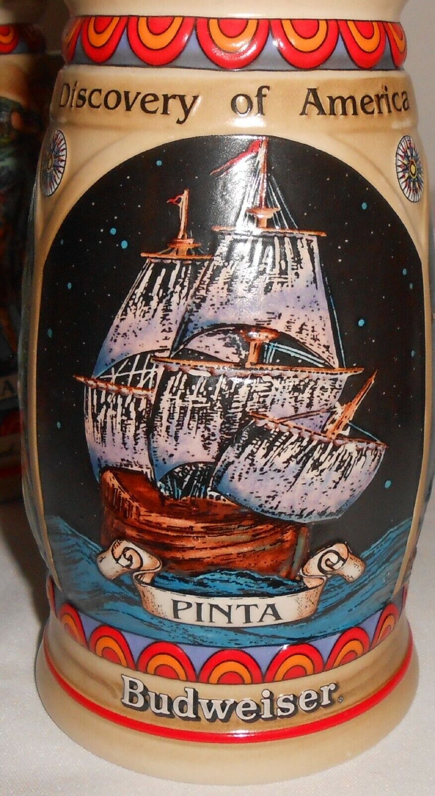 1989 Set (3) Discovery of America BUDWEISER STEINS Nina - Pinta - Santa Maria Budweiser - фотография #4