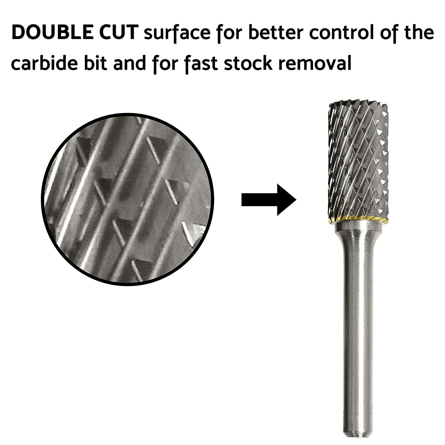Tungsten Carbide Rotary Burr Bit Set 1/8" Cutting Carving Burrs for Dremel Tool Satc Does Not Apply - фотография #3