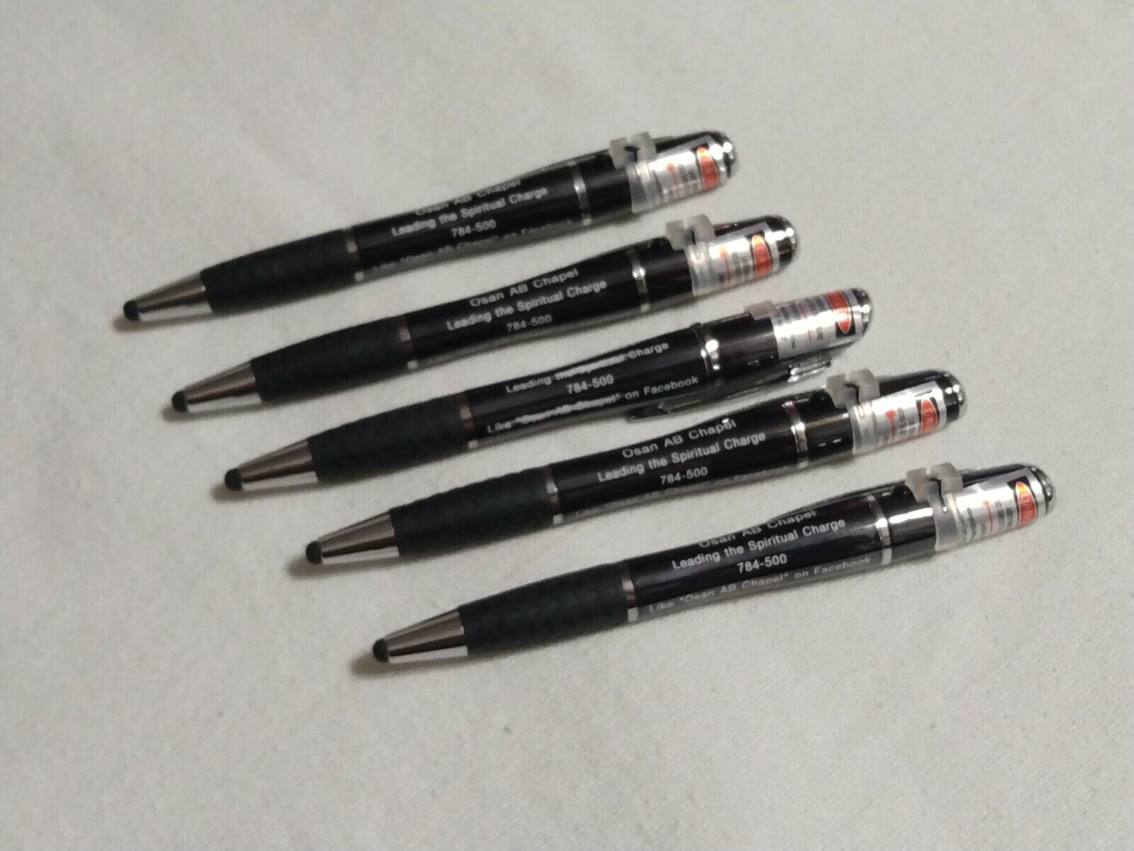 5 pc lot: 4 in 1 Flashlight /Laser Pointer /Ballpoint Misprint Stylus Click Pens Misprint