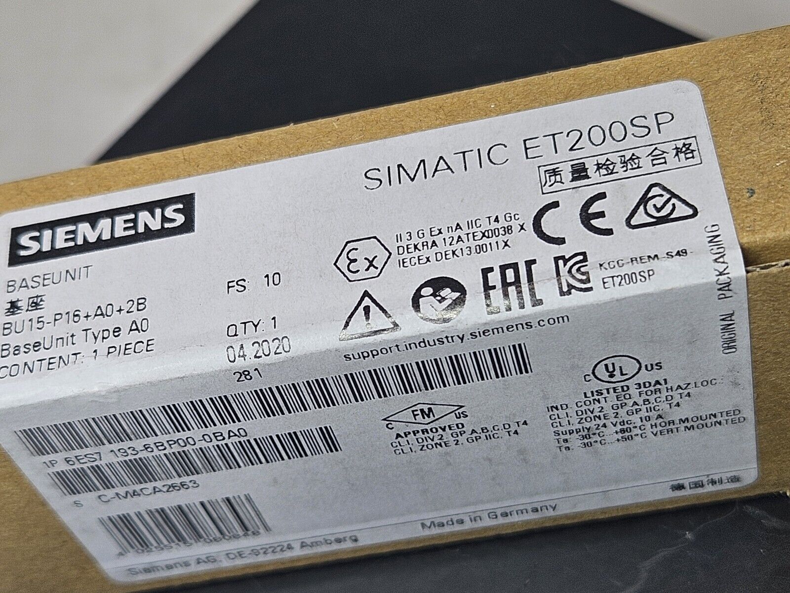 NEW SIEMENS Simatic 6ES7193-6BP00-0BA0 / 6ES7 193-6BP00-0BA0 ET200SP FAST SHIP!! Siemens does not apply - фотография #8