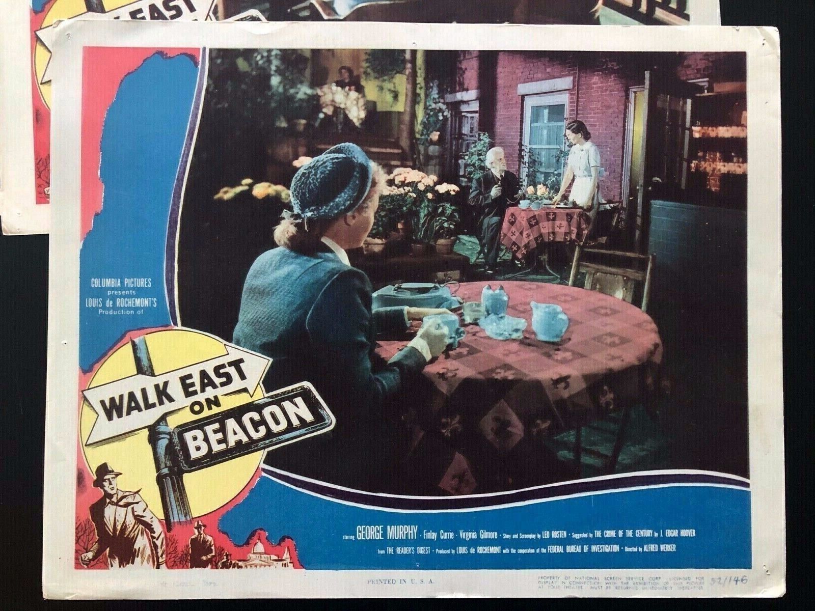 Walk East on Beacon (1952) Original Movie Lobby Card Set + 2 Extra, 10 Total EX Без бренда - фотография #5