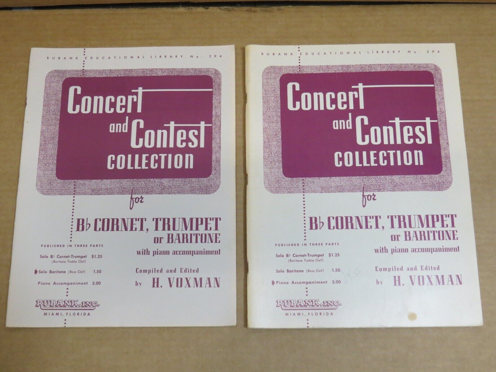 Concert & Contest Collection for Bb Cornet Trumpet or Baritone Parts 2 & 3 Без бренда RUBL294C