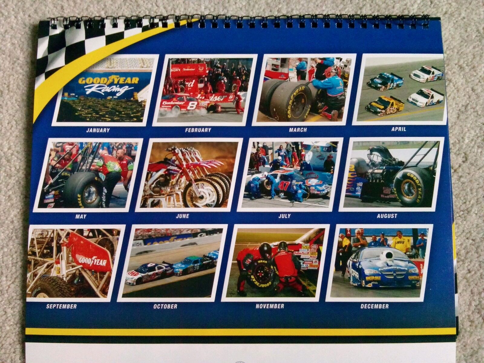 Lot of 7 Vintage Motorsports Calendars (1) 2006, (2) 2007, (4) 2008 Goodyear Goodyear - фотография #10