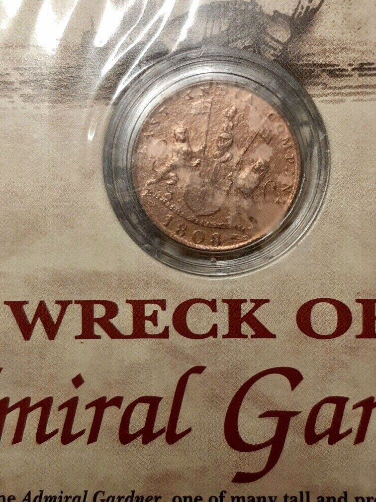 East India Company 1808 Shipwreck / 10 Ten Cash Coin / Admiral Gardner / Fulus Без бренда - фотография #10