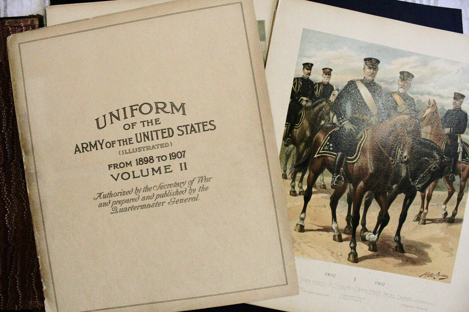17 Antique Military Prints from "Uniform of the Army of the U.S." 1889-1907 Без бренда - фотография #2