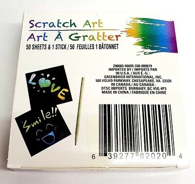 Lot of 2 Scratch Art Rainbow Mini Notes Pen Doodle Pad Black Craft Drawing Fun  Scratch Art - фотография #5