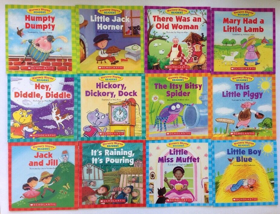 Nursery Rhyme Childrens Books Beginning Readers Lot 12 Scholastic