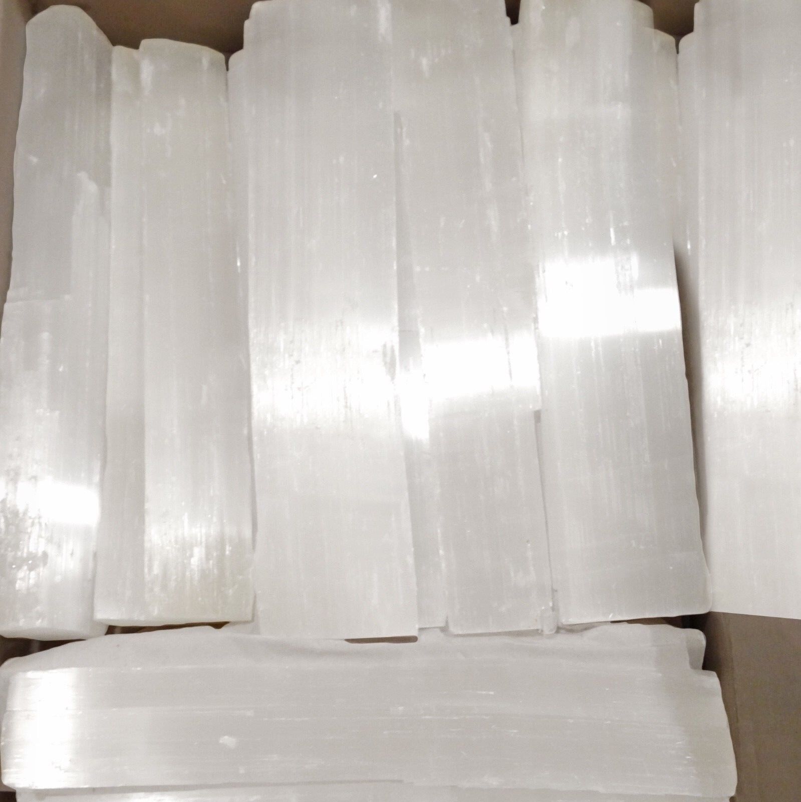 Natural Selenite Logs Rough Crystal Wands " XL Bars - 10 Lbs BULK wholesale LOT Handmade by mmCrystals - фотография #6