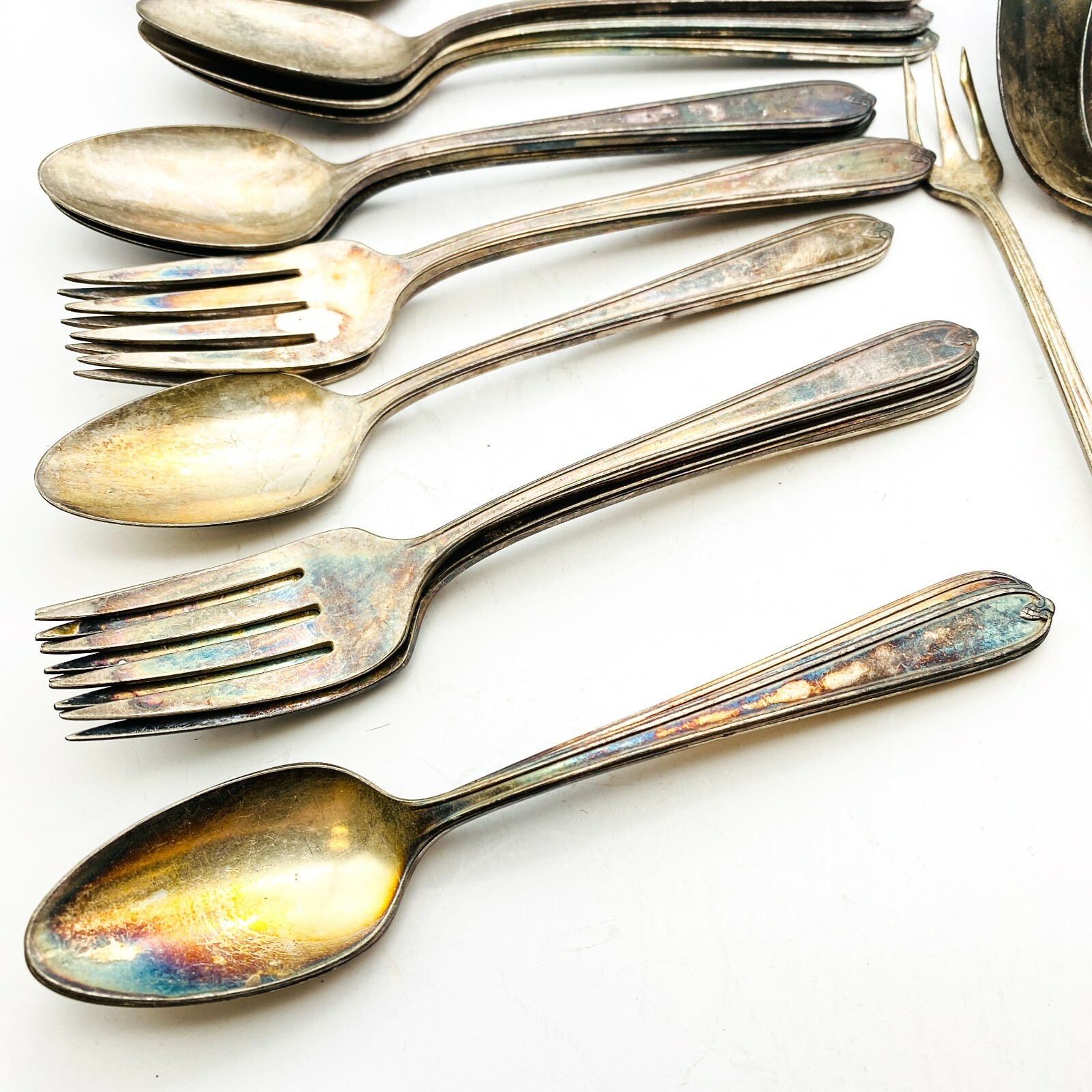 Vintage Prestige Plate Flatware Set Including Spoons / Forks - Collectible Set Prestige Plate - фотография #5