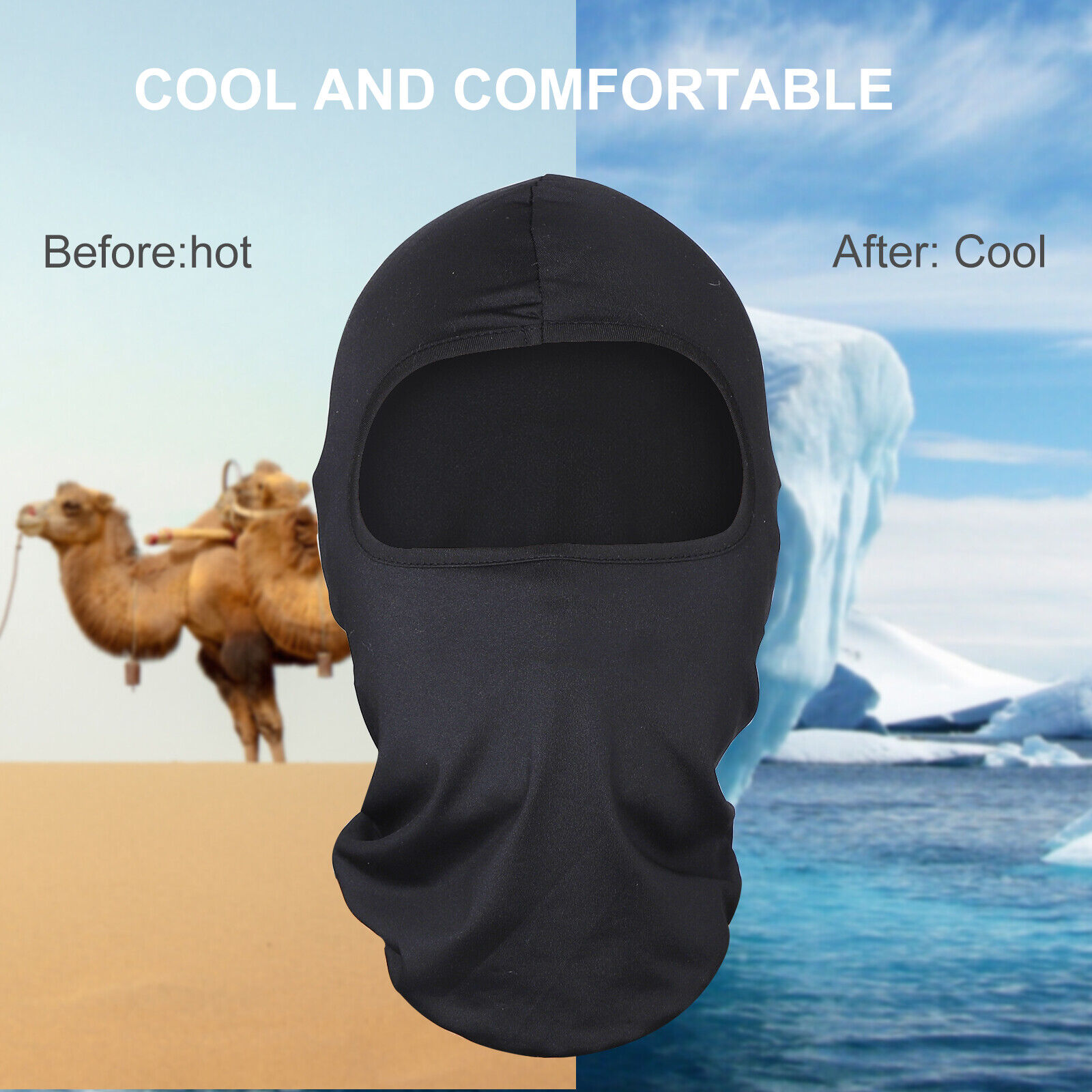  3 Pack Unisex Balaclava Full Face Mask Hat for Outdoor Airsoft Motorcycle Ski  Unbranded - фотография #8
