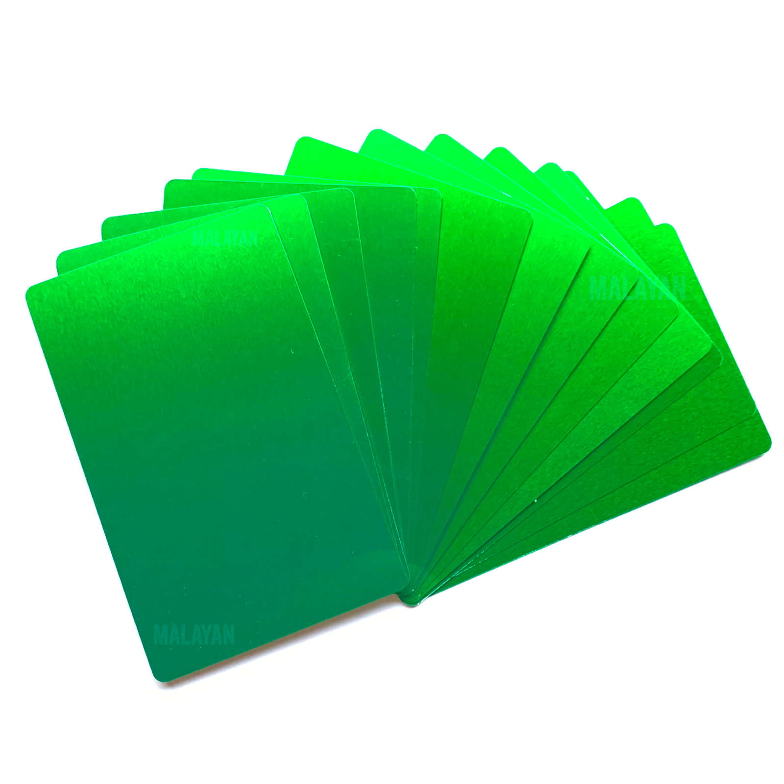 100 Green Aluminum Business Card Blanks Laser Engraving Sheet Metal CNC Plate Malayan Does Not Apply