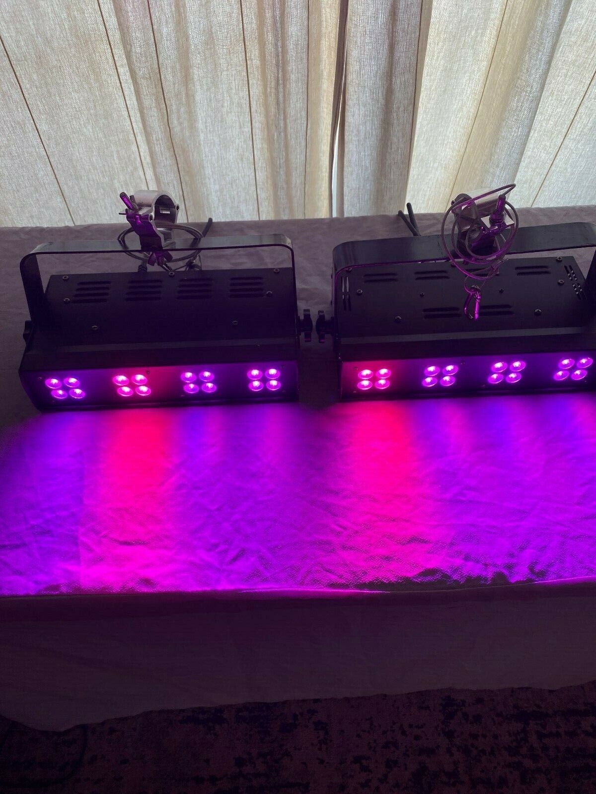 PAIR USED Irradiant MiniBar LED 4 Cell DJ Stage wash DMX Light RGB 3w nonflicker Irradiant