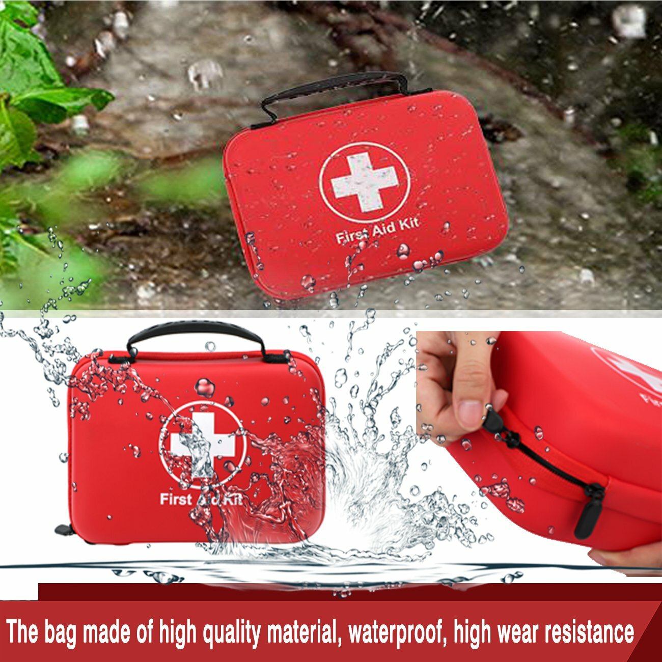 Survival First Aid Kit 237 Piece, Premium Waterproof Hard Shell Medical Kit New Famliy Care ACCU Does Not Apply - фотография #10