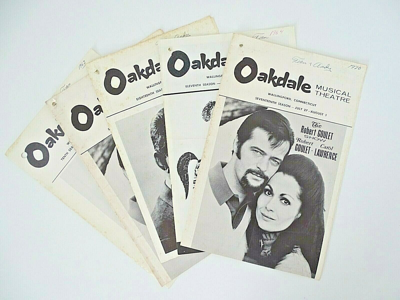 Oakdale Musical Theatre Booklet Programs Wallingford Connecticut Lot of 5  Без бренда
