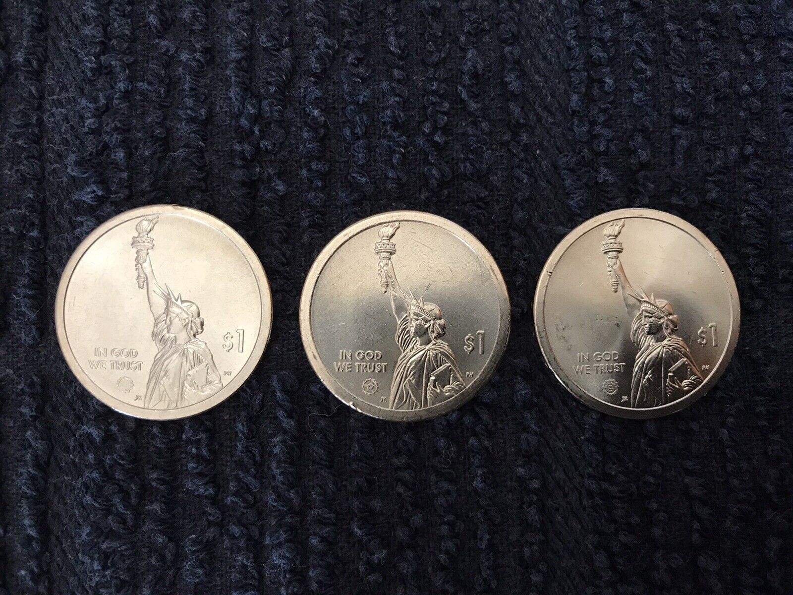 2019 & 2020 American Innovation 1$ Dollar Coins - SC, NJ, PA (Set of 3) Без бренда - фотография #2