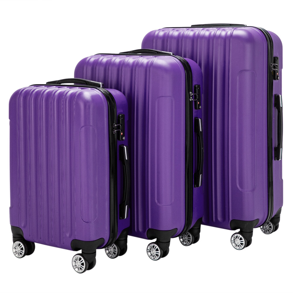20"/24"/28" 3 pcs Luggage Travel Set Bag ABS Trolley Hard Shell Trip Suitcase US Unbranded - фотография #2