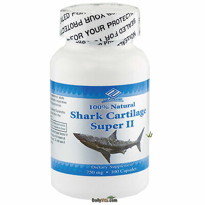 2 x NuHealth Shark Cartilage 750mg 100 Caps Heart Health Free Shipping NuHealth 27100x2 - фотография #2
